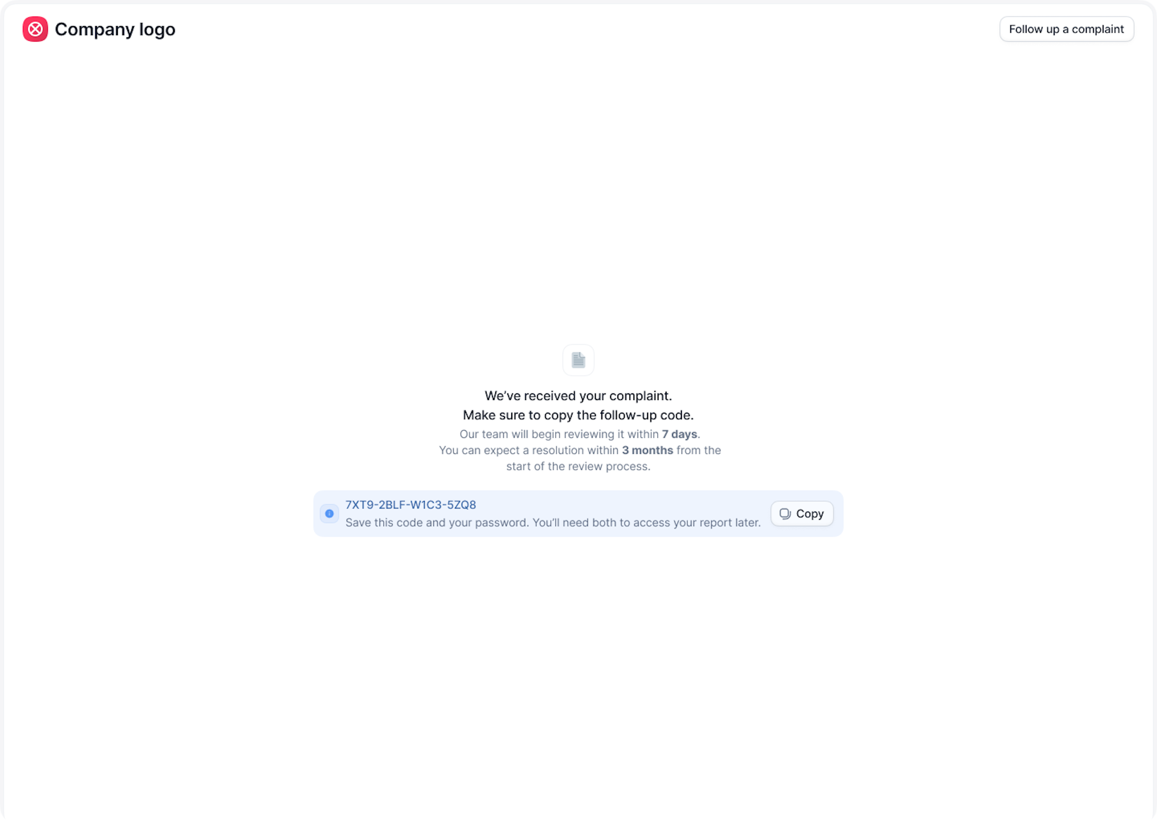 report received