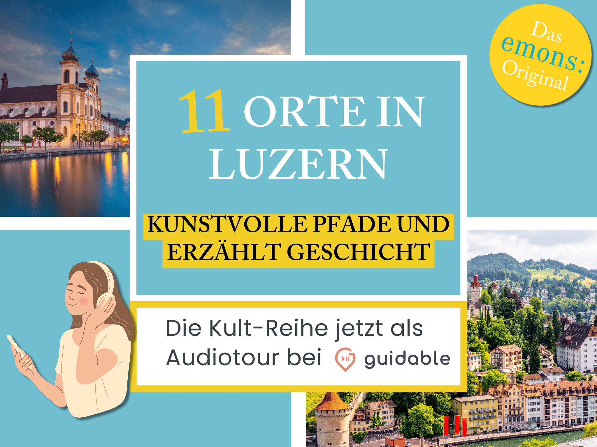 11 places in Lucerne Artistic paths
and tells history