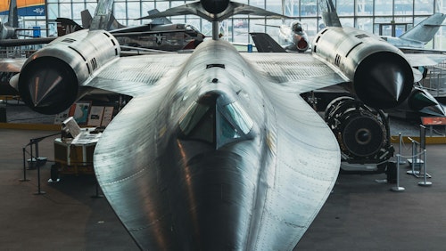 SR-71 Blackbird im Smithsonian Air and Space Museum in Seattle, WA ausgestellt.