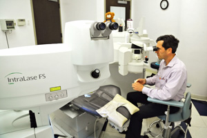 IntraLase machine being used by doctor