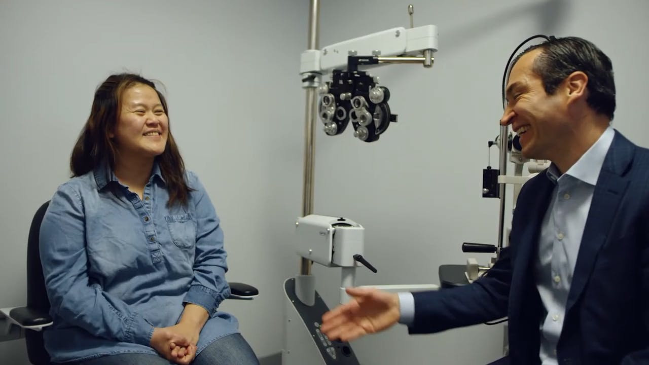 Dr. James Kelly meeting with patient