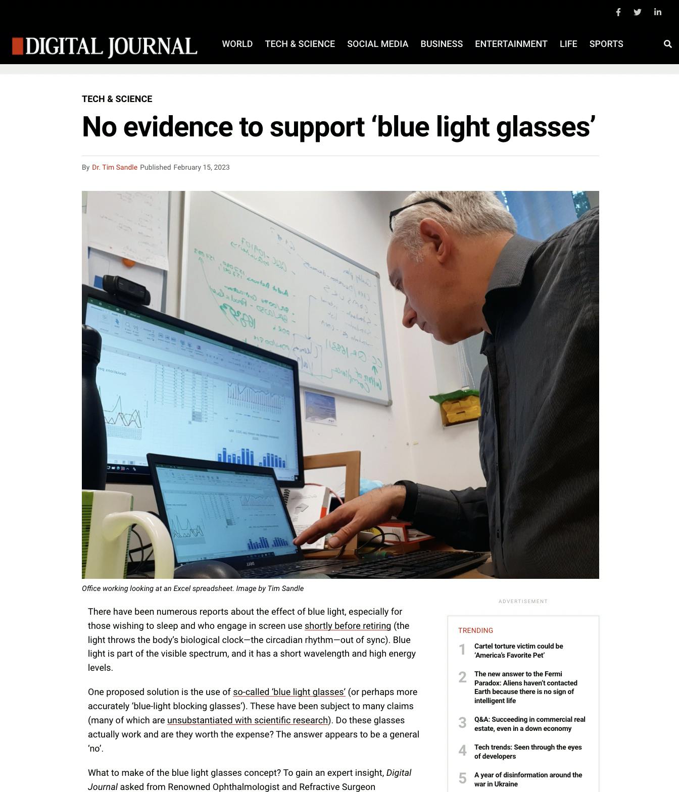 Dr. Kelly Weighs In on: Blue Light Glasses