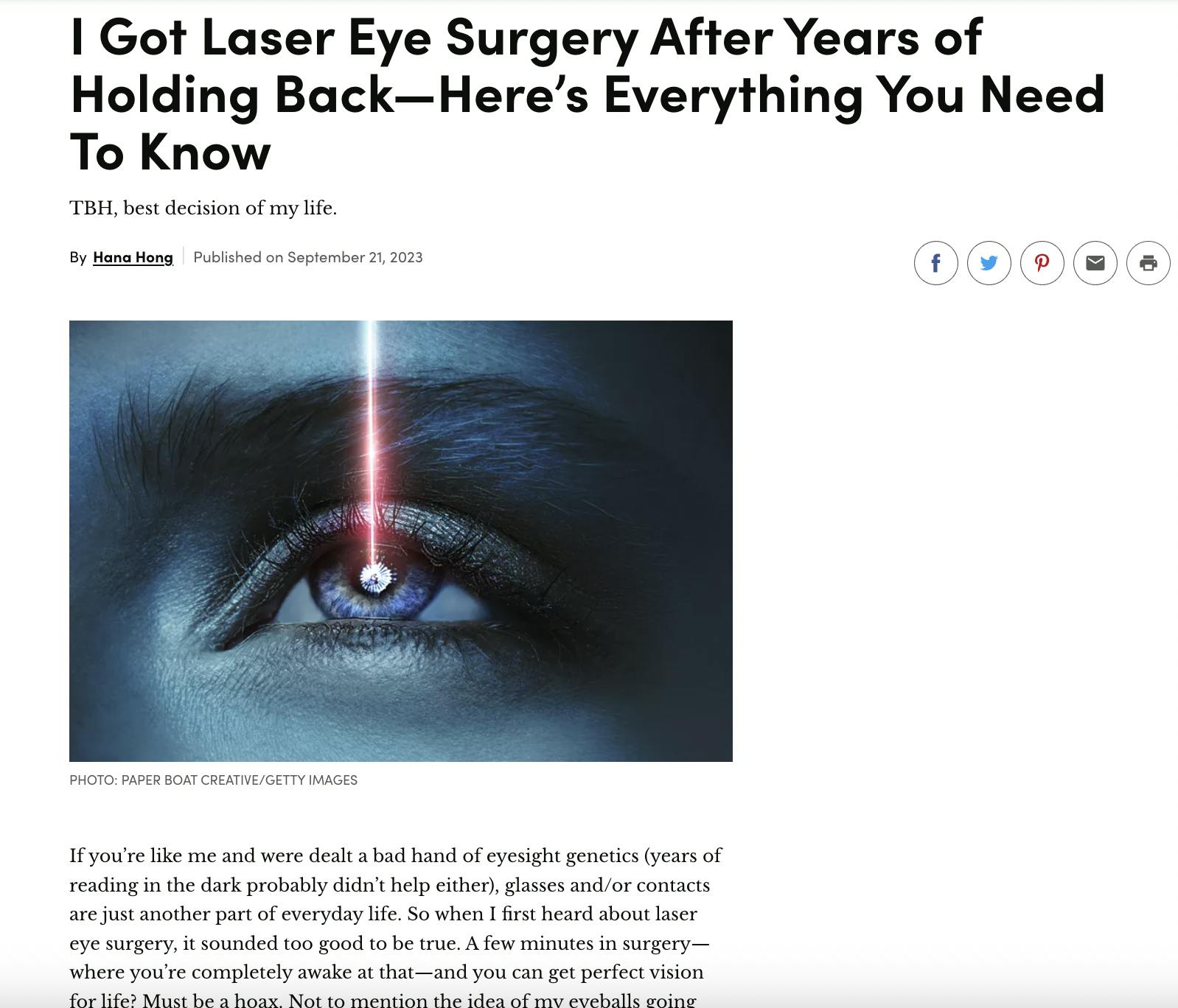 Dr. Kelly on Laser Eye Surgery: A Vision Correction Breakdown