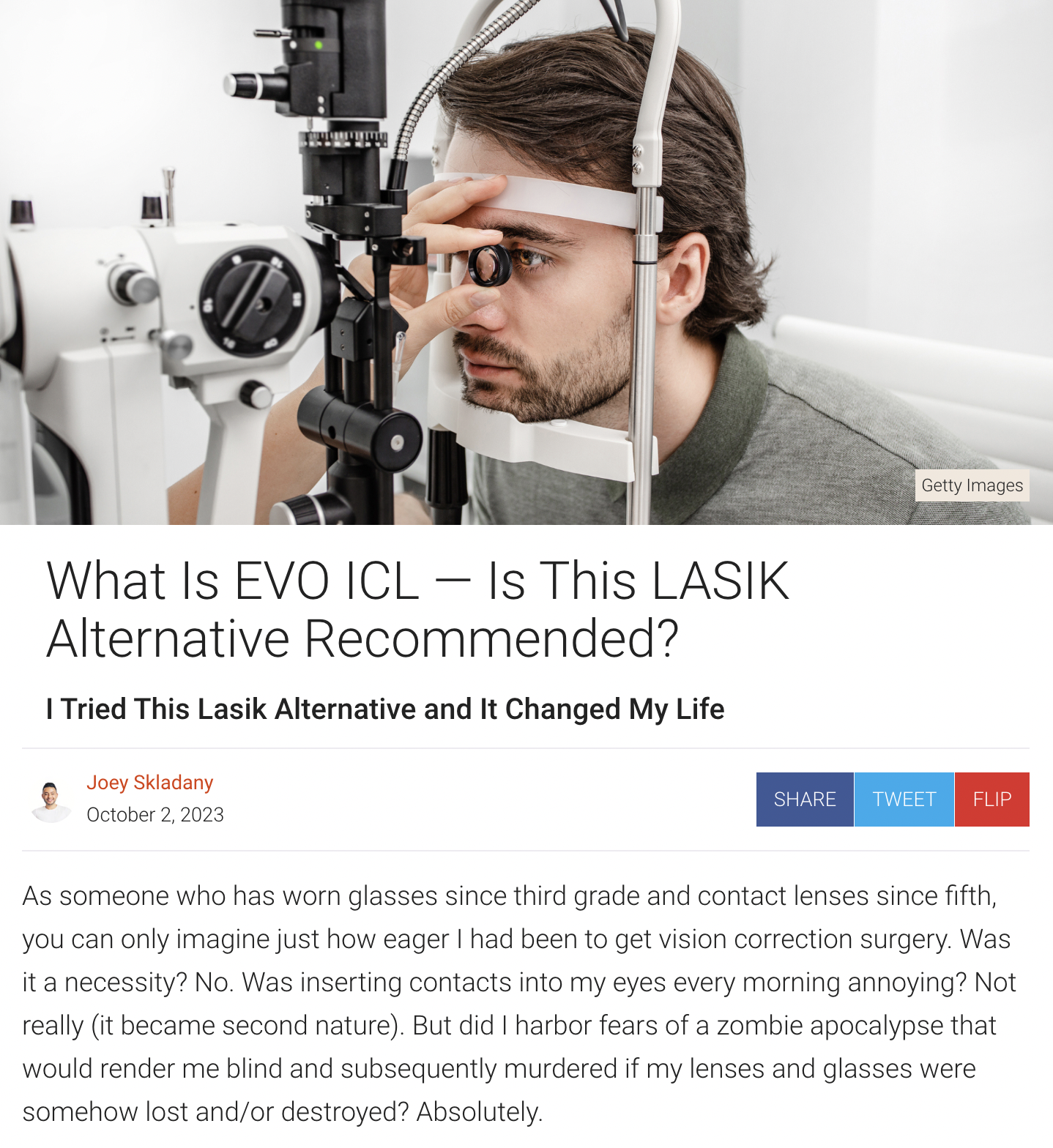What is EVO ICL article image