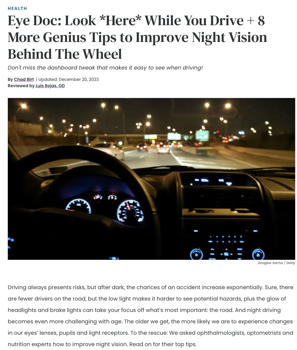 How to Improve Night Vision While You Drive