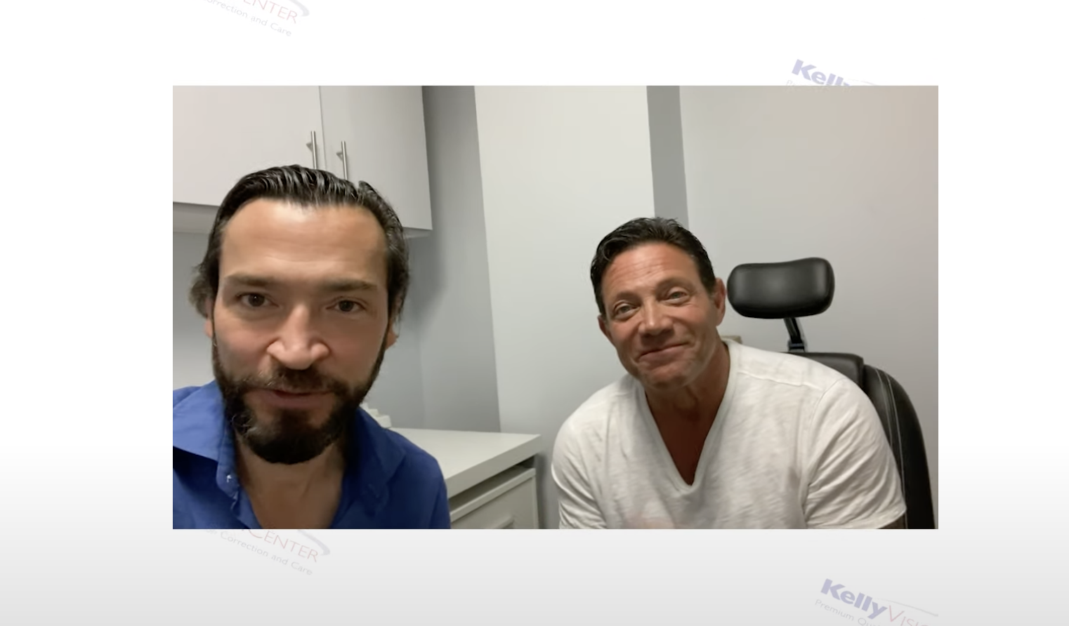 A still from a video of Dr. Kelly with Jordan Belfort