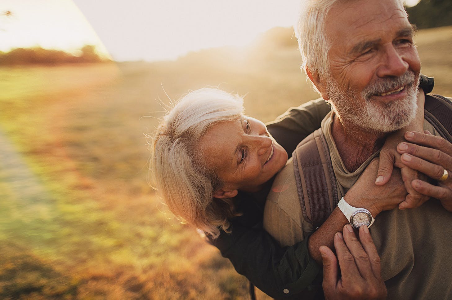 Older couple happy together