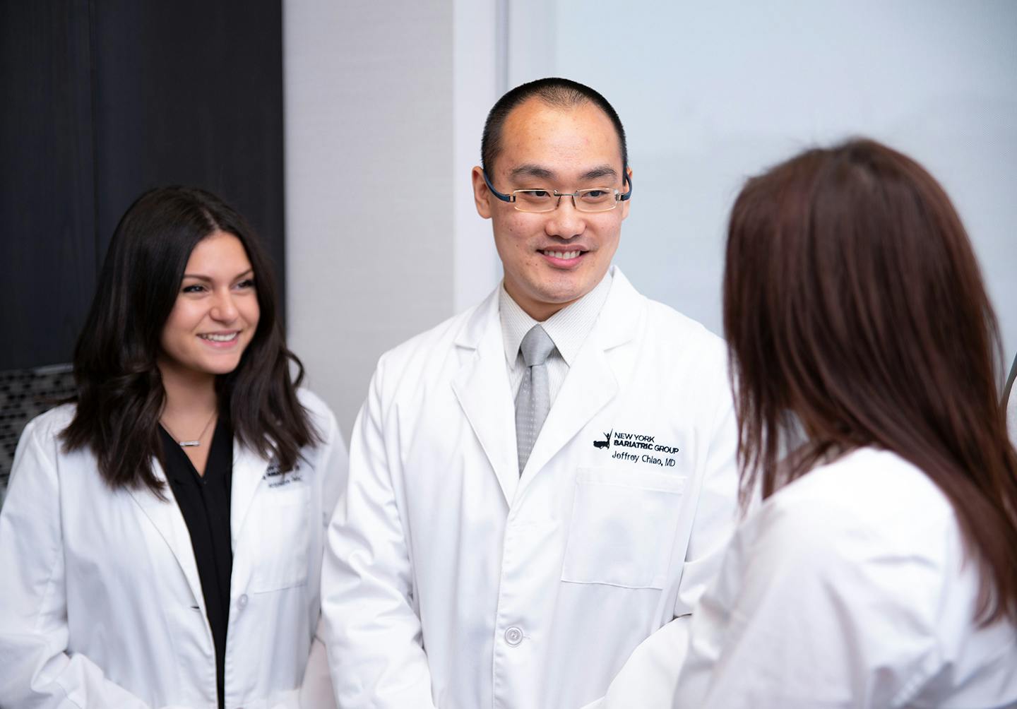 Doctors talking to each other