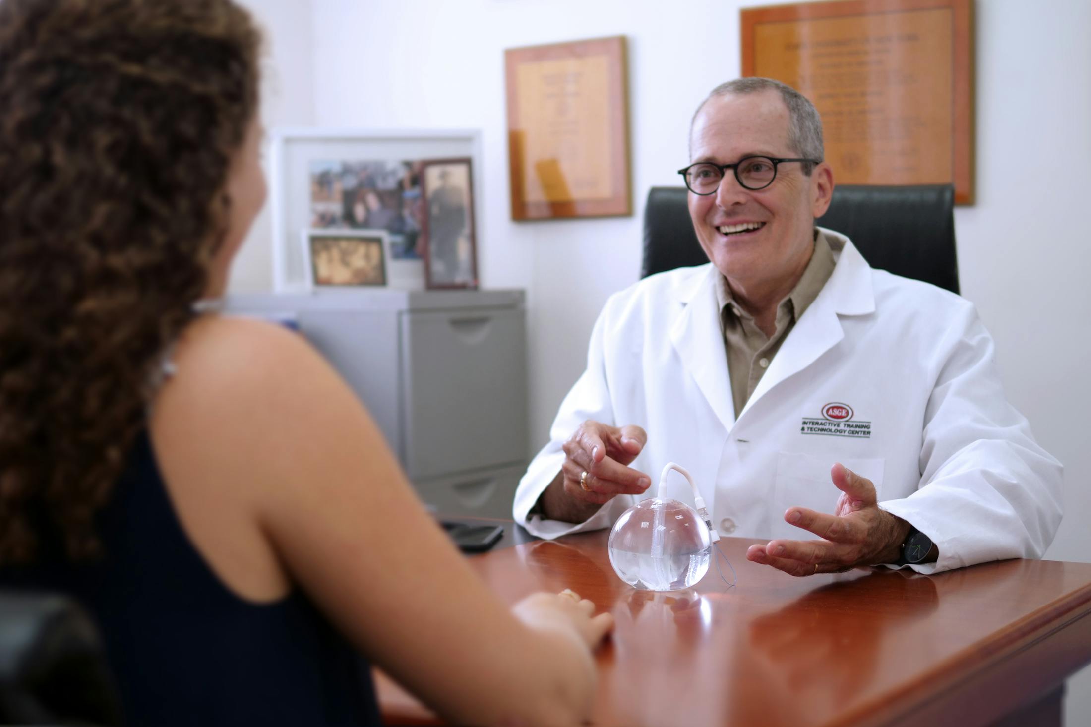 Dr. Brooks Speaking With A Patient About The Spatz Balloon System