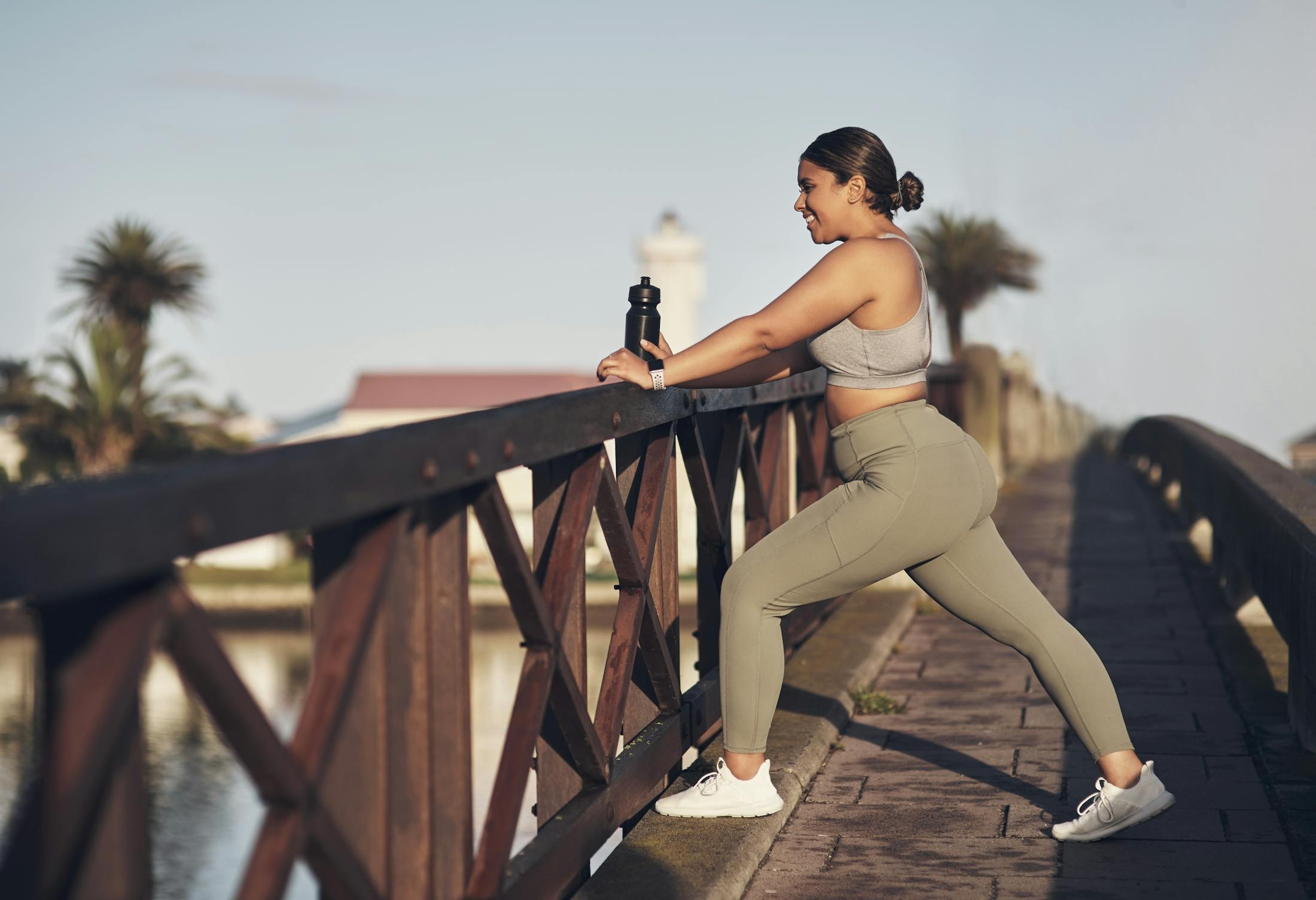 Woman stretching