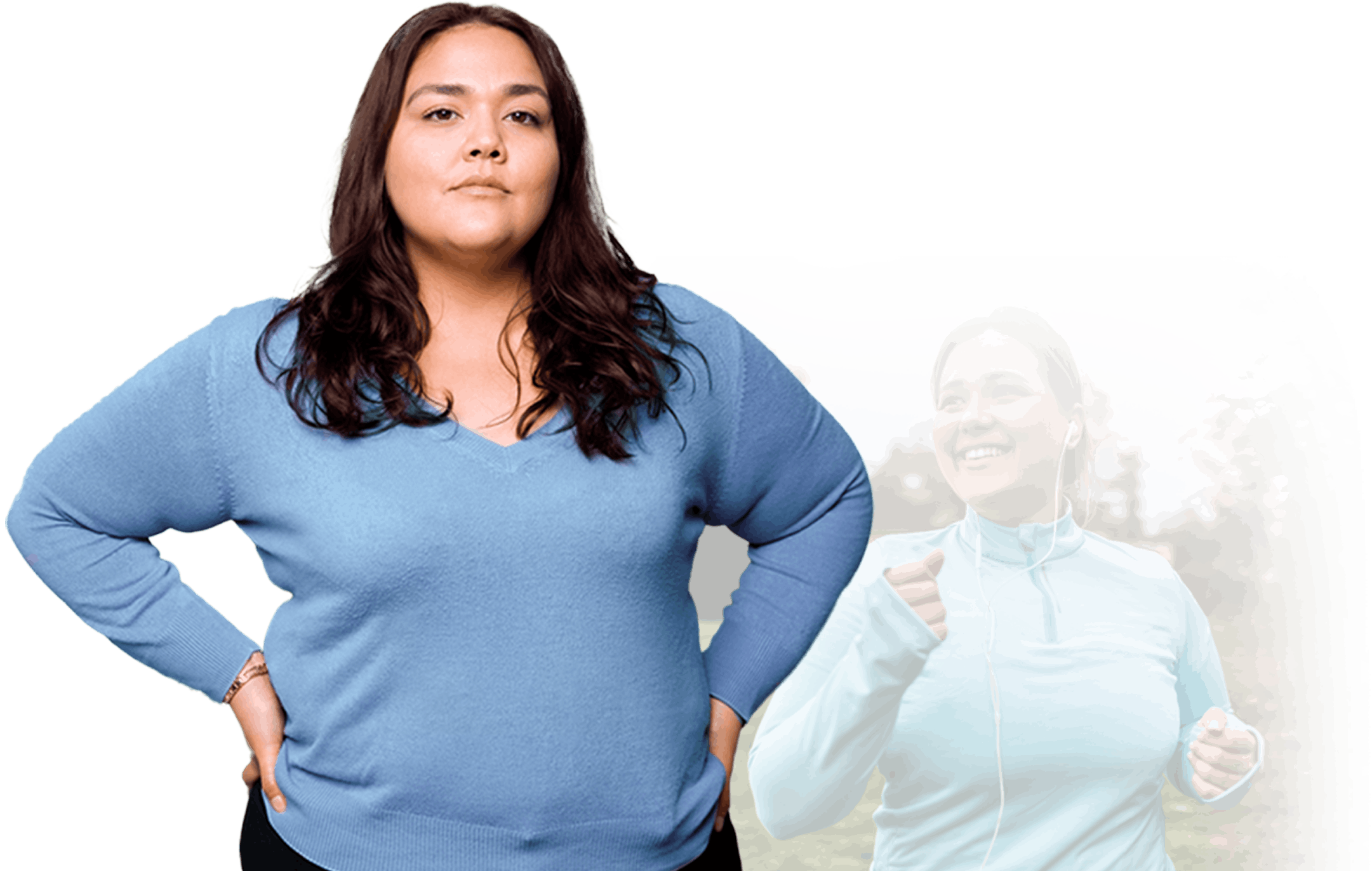 there are two women standing next to each other in a field