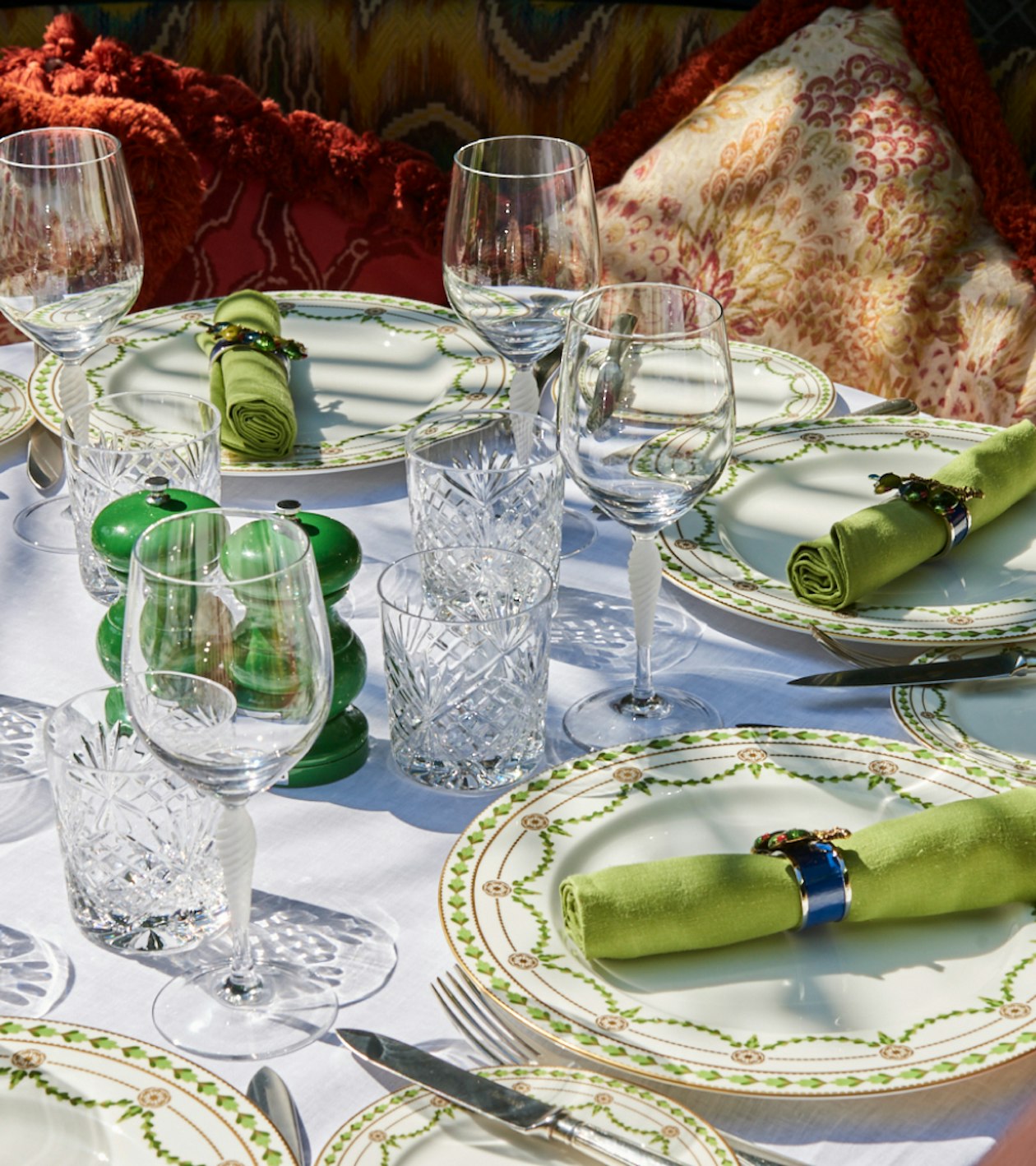 A neatly laid table at The Garden Bar, Annabel's, Mayfair, Private Club