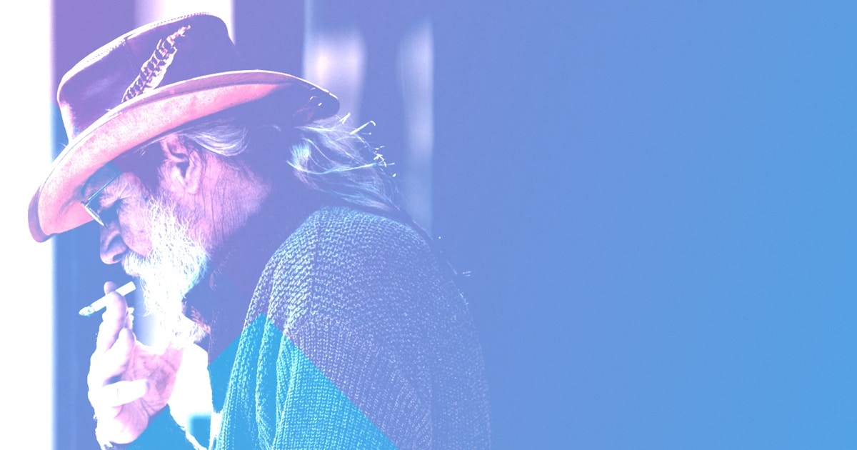 25 Years Sober And I Don’t Feel Anything Man smoking a cigarette