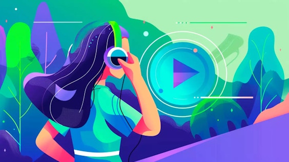 Top 5 Sobriety Podcasts A young woman listening to a podcast