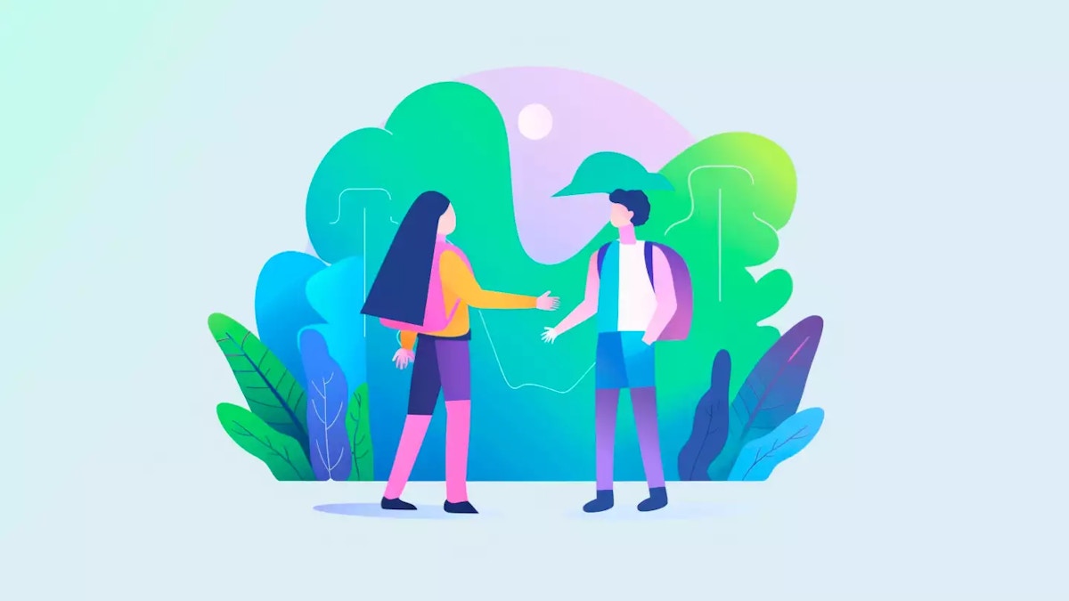 Everything Alumni Managers Need to Know about Referrals A person making a referral to someone else to join their recovery alumni.