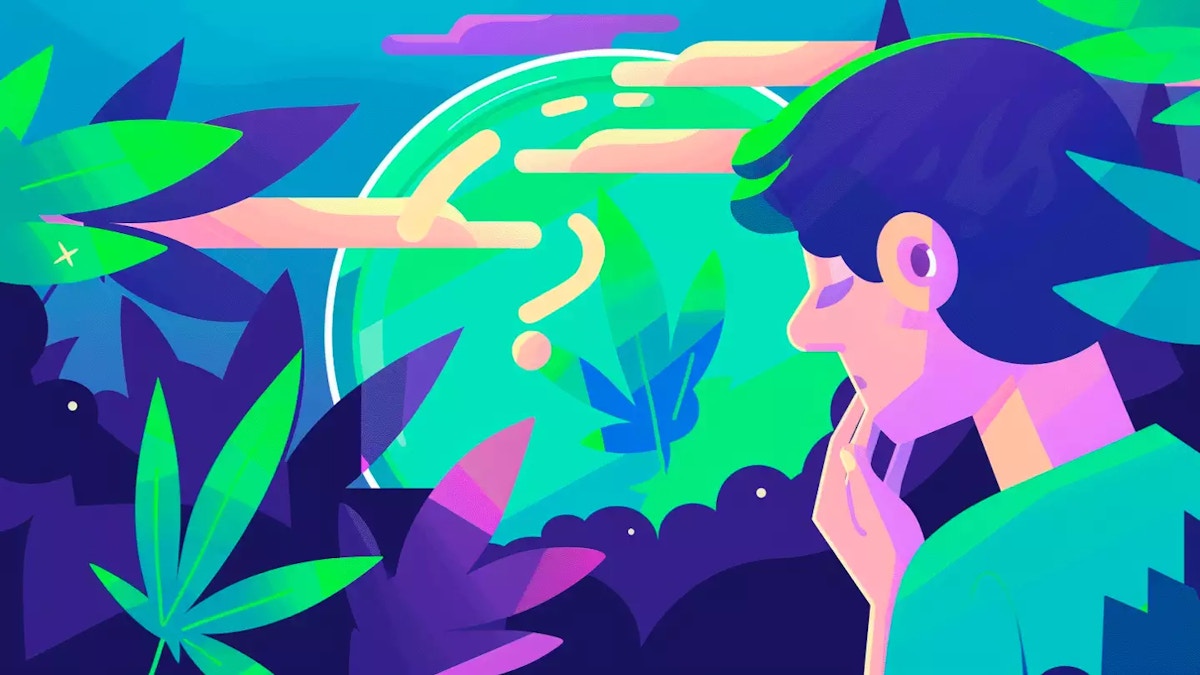 Am I Addicted To Marijuana? A depiction of a person questioning whether they're addicted to marijuana.