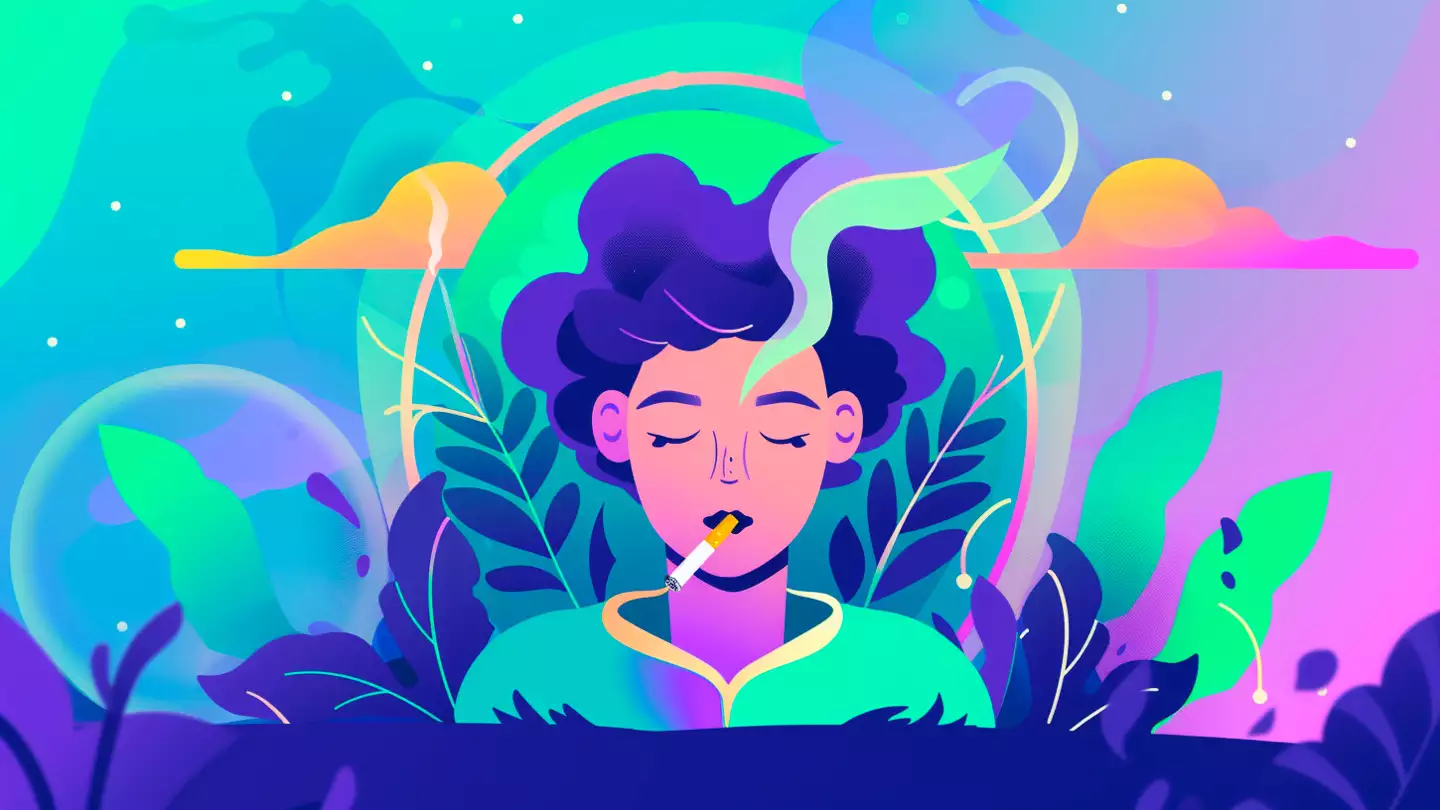 Una persona que contempla dejar de fumar cigarrillos.