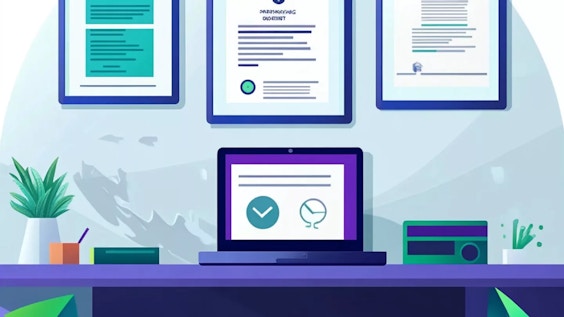 Understanding CARF and JCAHO Outcomes Requirements Professional office wall displaying framed CARF and Joint Commission accreditation certificates, modern healthcare facility setting, organized desk with laptop showing compliance dashboard below, crisp documentation in branded folders