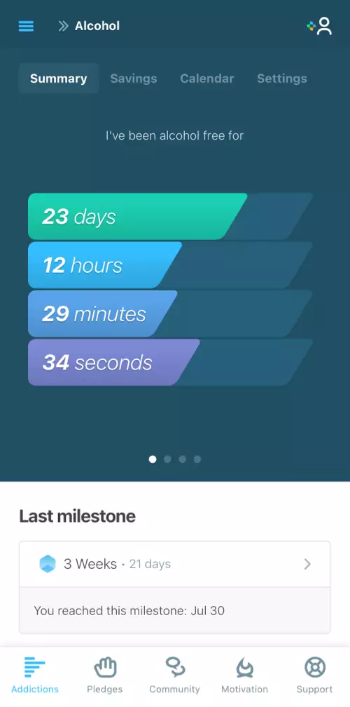 Track your sober days with I Am Sober