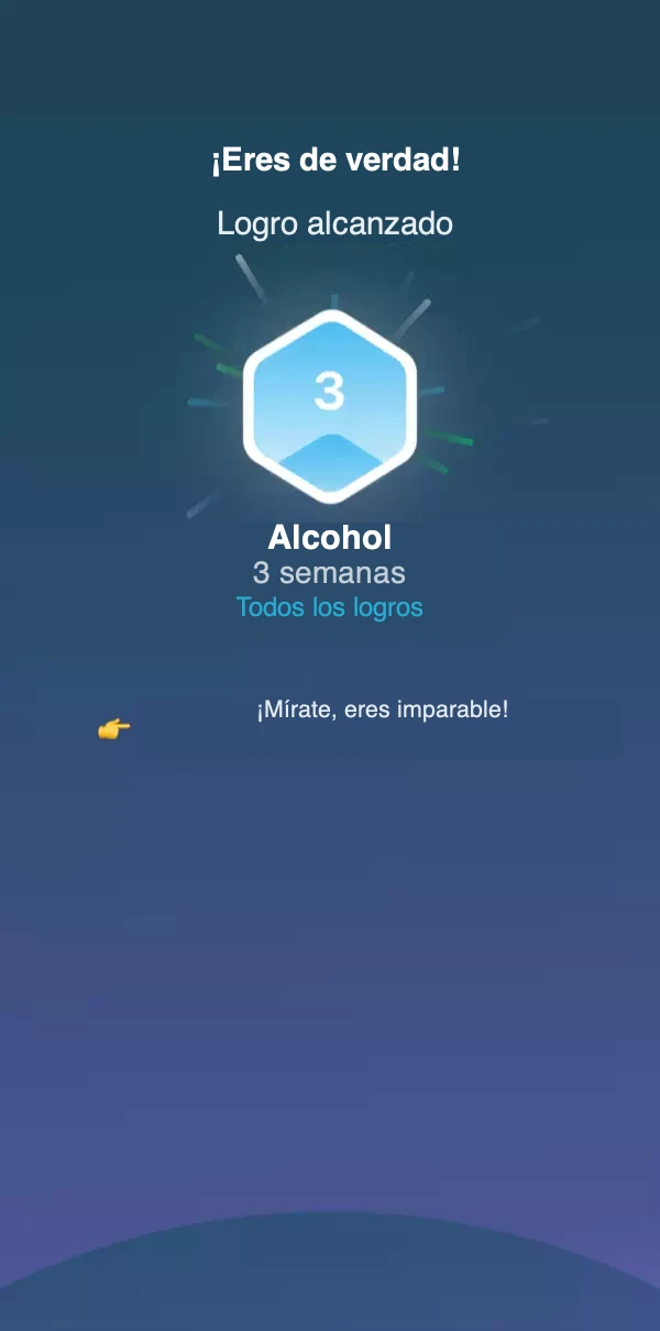 Captura de pantalla de hitos que muestra cuándo se alcanza un nuevo hito.
