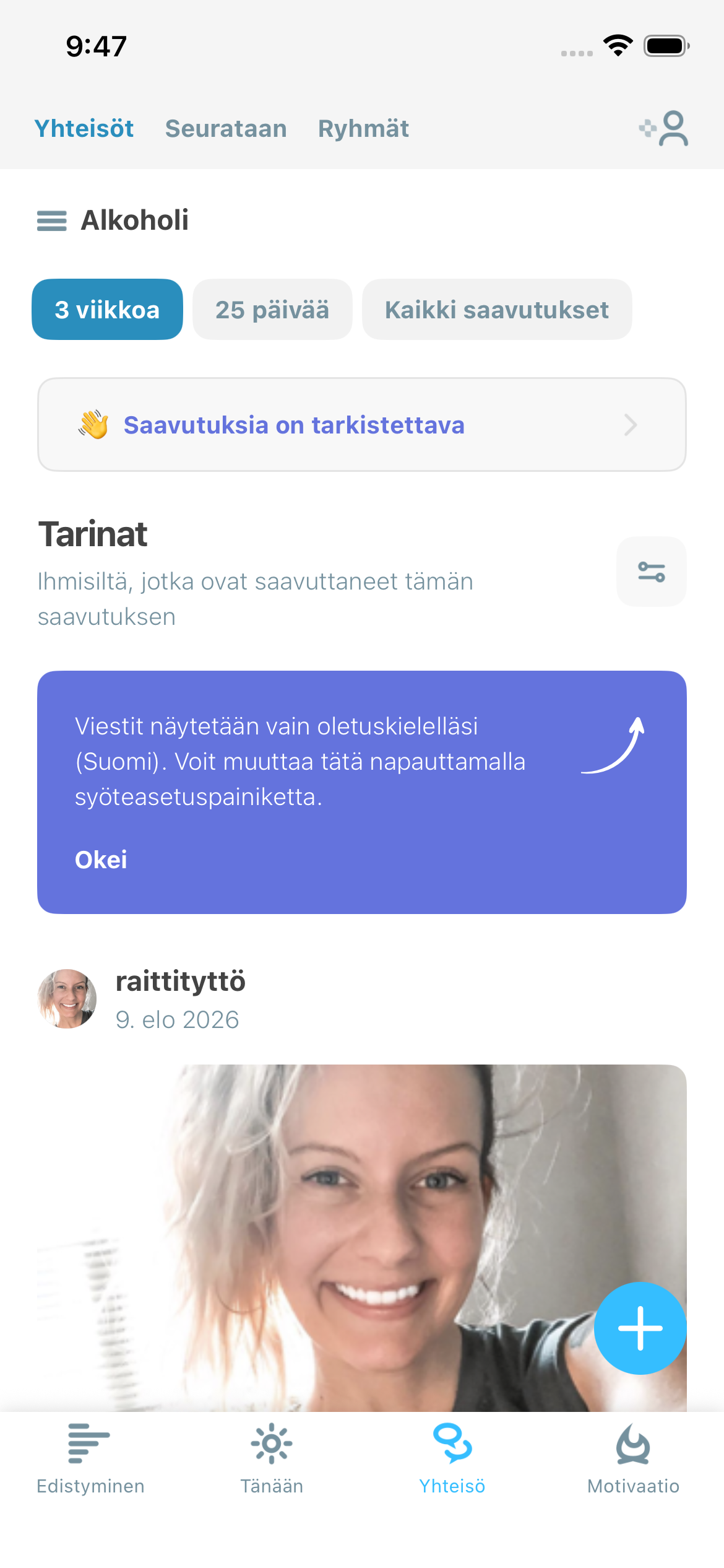 Kuvitus yhteisön kuvakaappauksesta