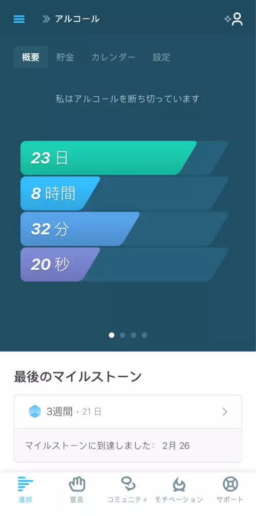 継続を可視化するための記録