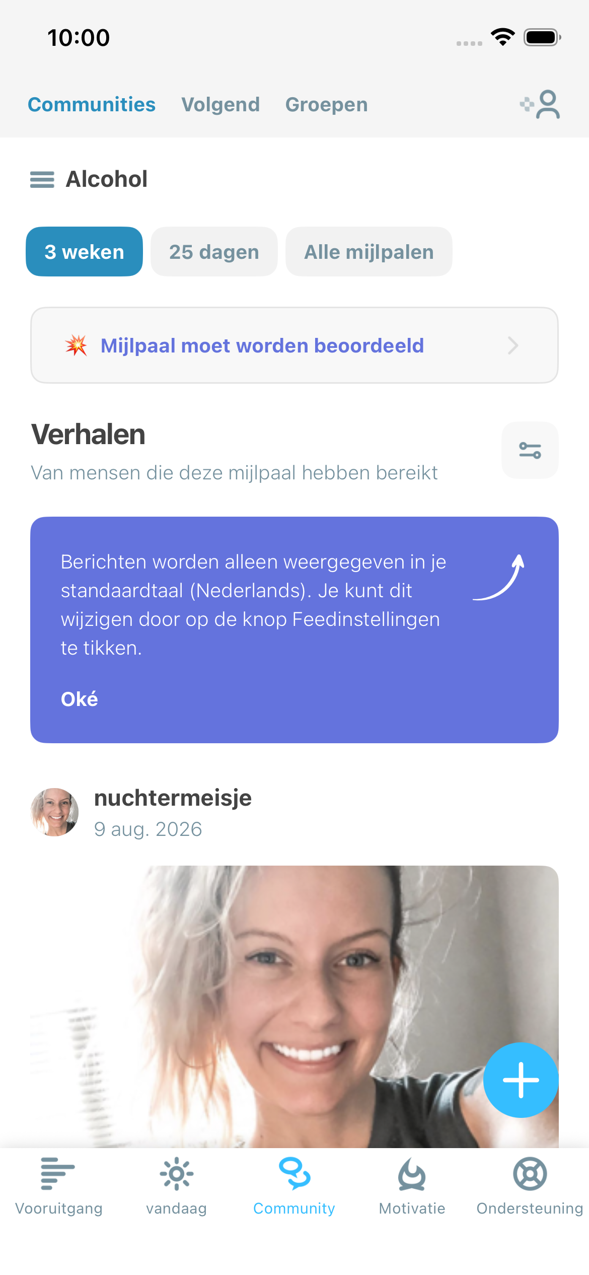 Illustratie van een Community-screenshot
