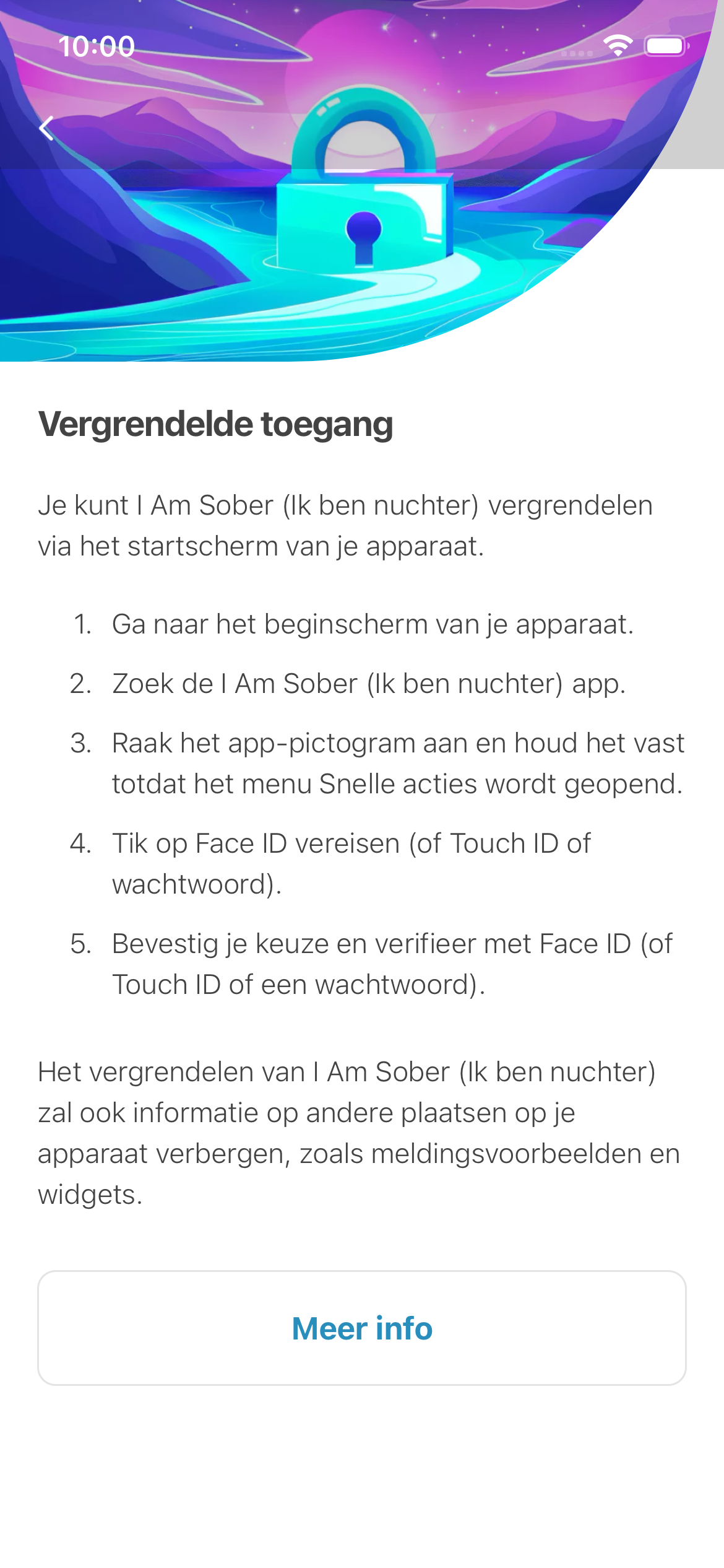 Vergrendeld toegangsscherm met een privacyslot
