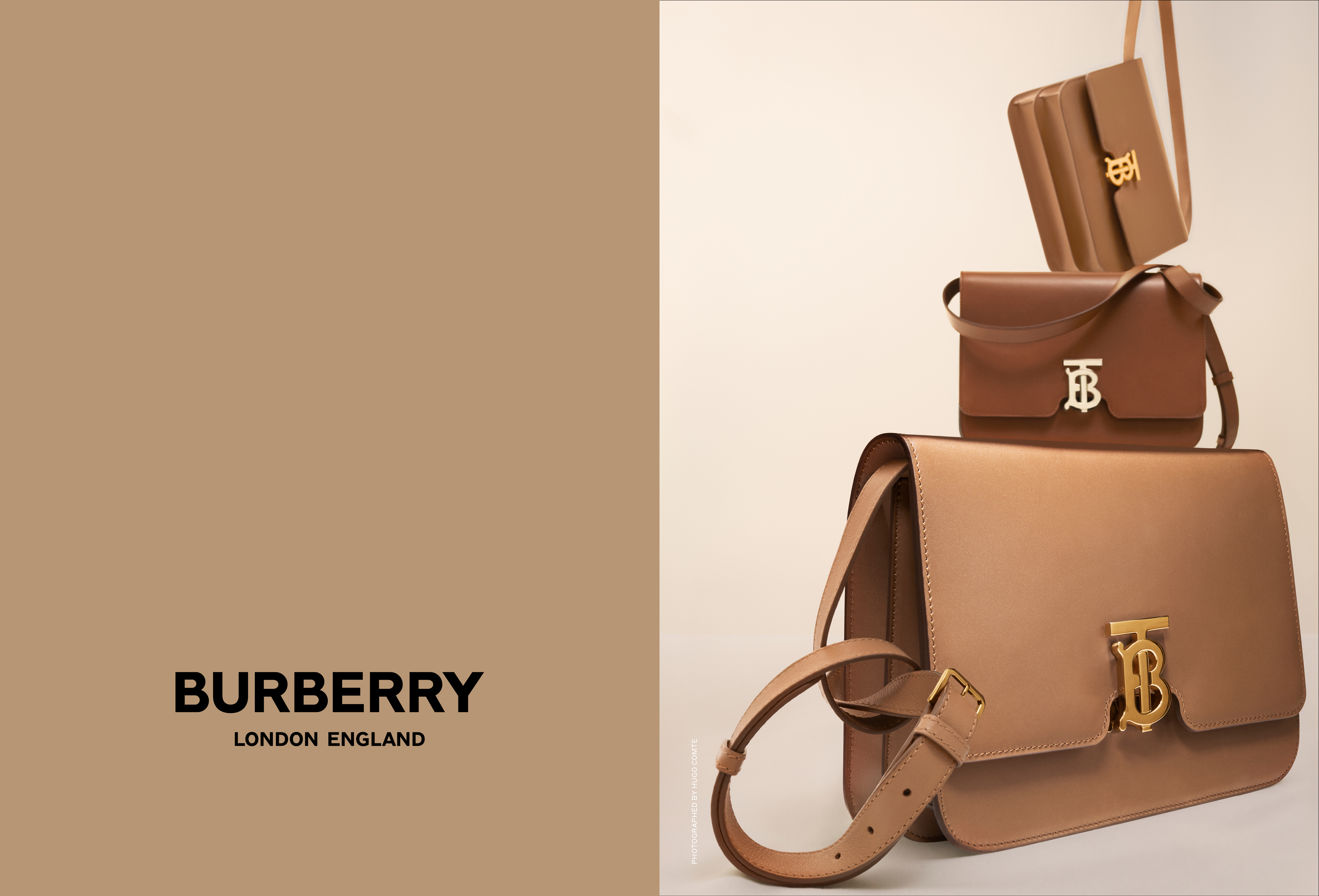 Mini TB Bag in Oat beige - Women, Leather | Burberry® Official