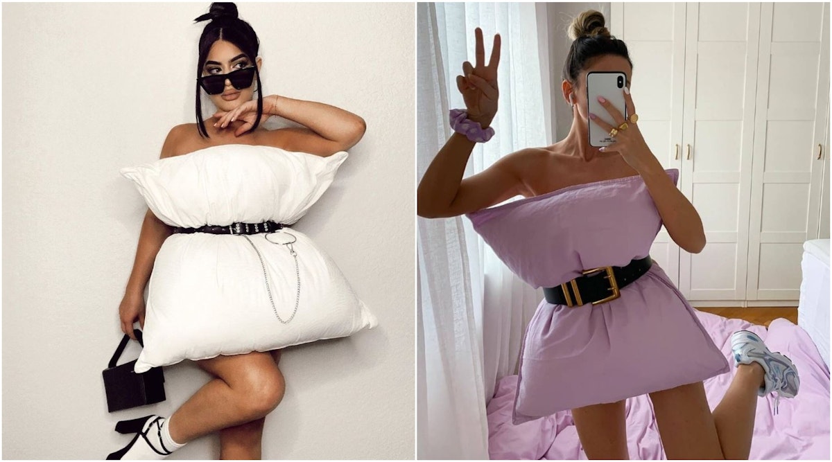 she dresses like a pillow The Pillow Challenge. Pillow Dress Styles On Instagram
