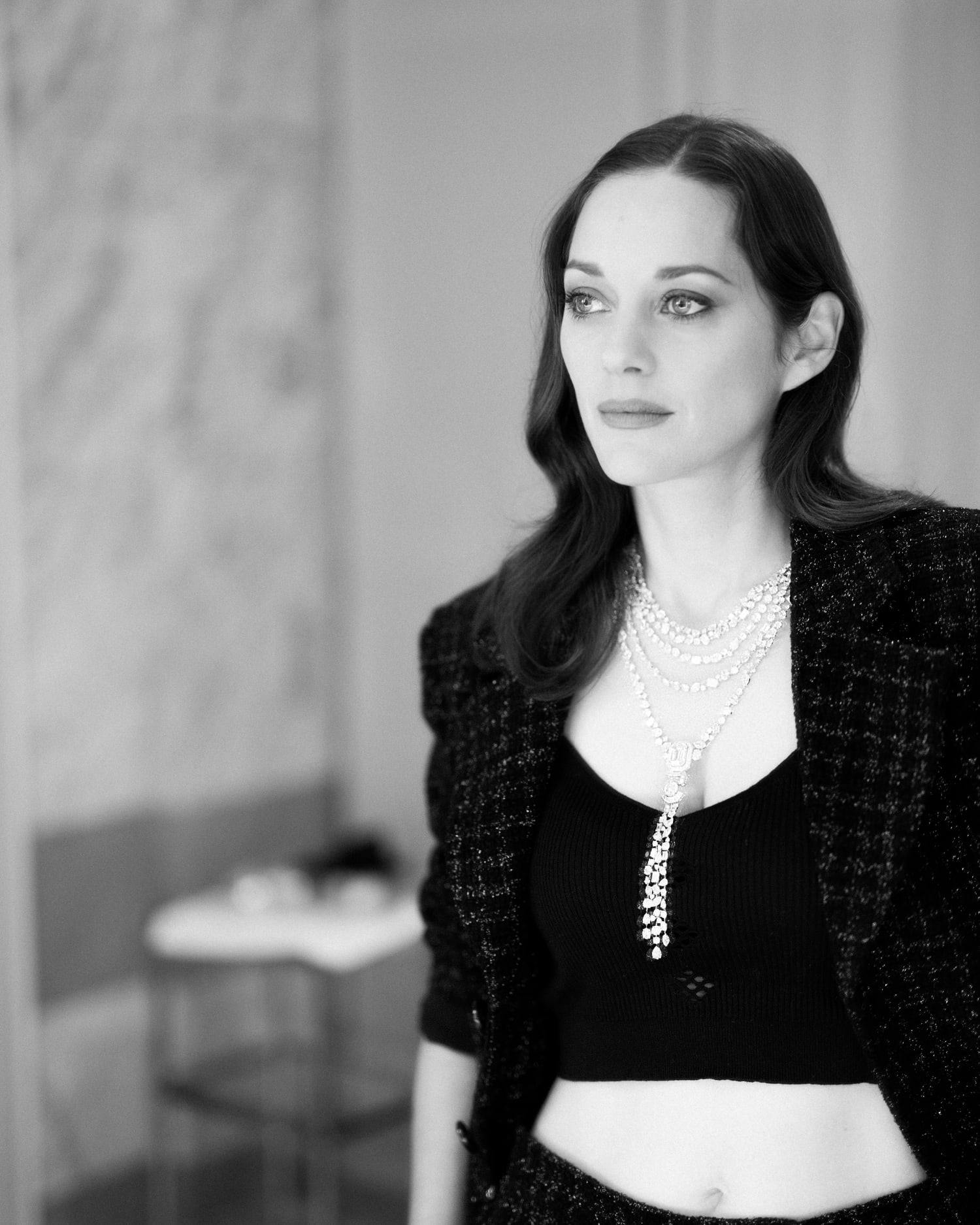 Marion Cotillard in CHANEL for the launch of the High Jewelry Collection N °5