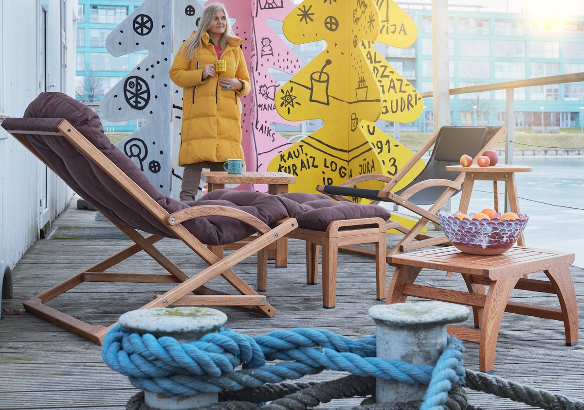 Ukrainian furniture WOODSUN for Latvian terraces and interiors