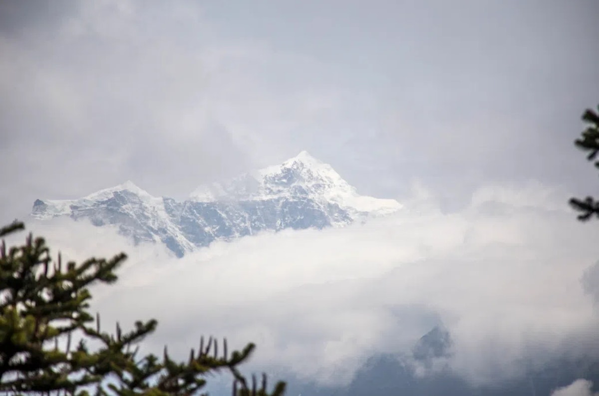 Lhotse 27.9k feet - 4th highest mountain in the world from Everest View Hotel