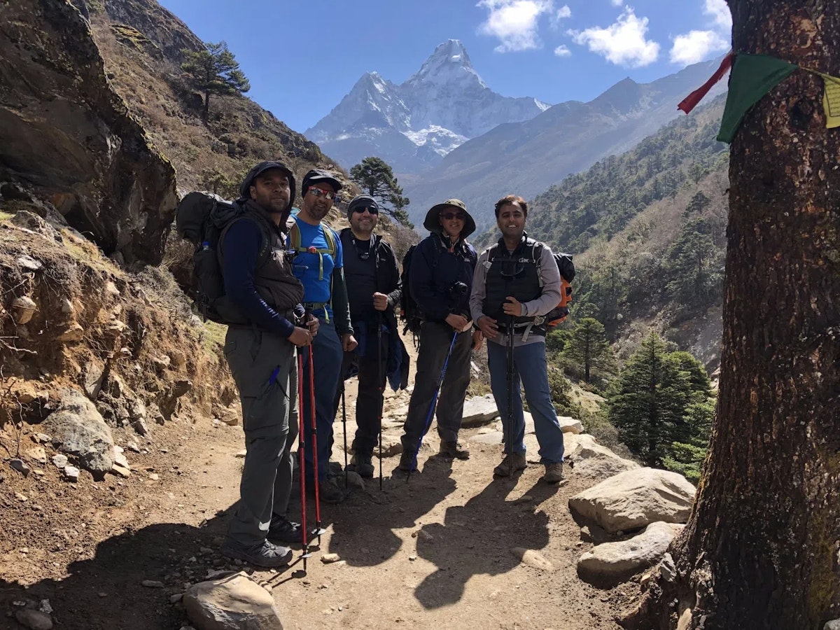 first view of Ama Dablam (mother’s necklace - 22.3k feet)