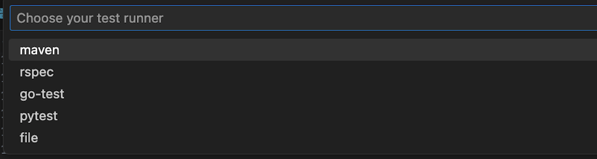 Choose your test runner.