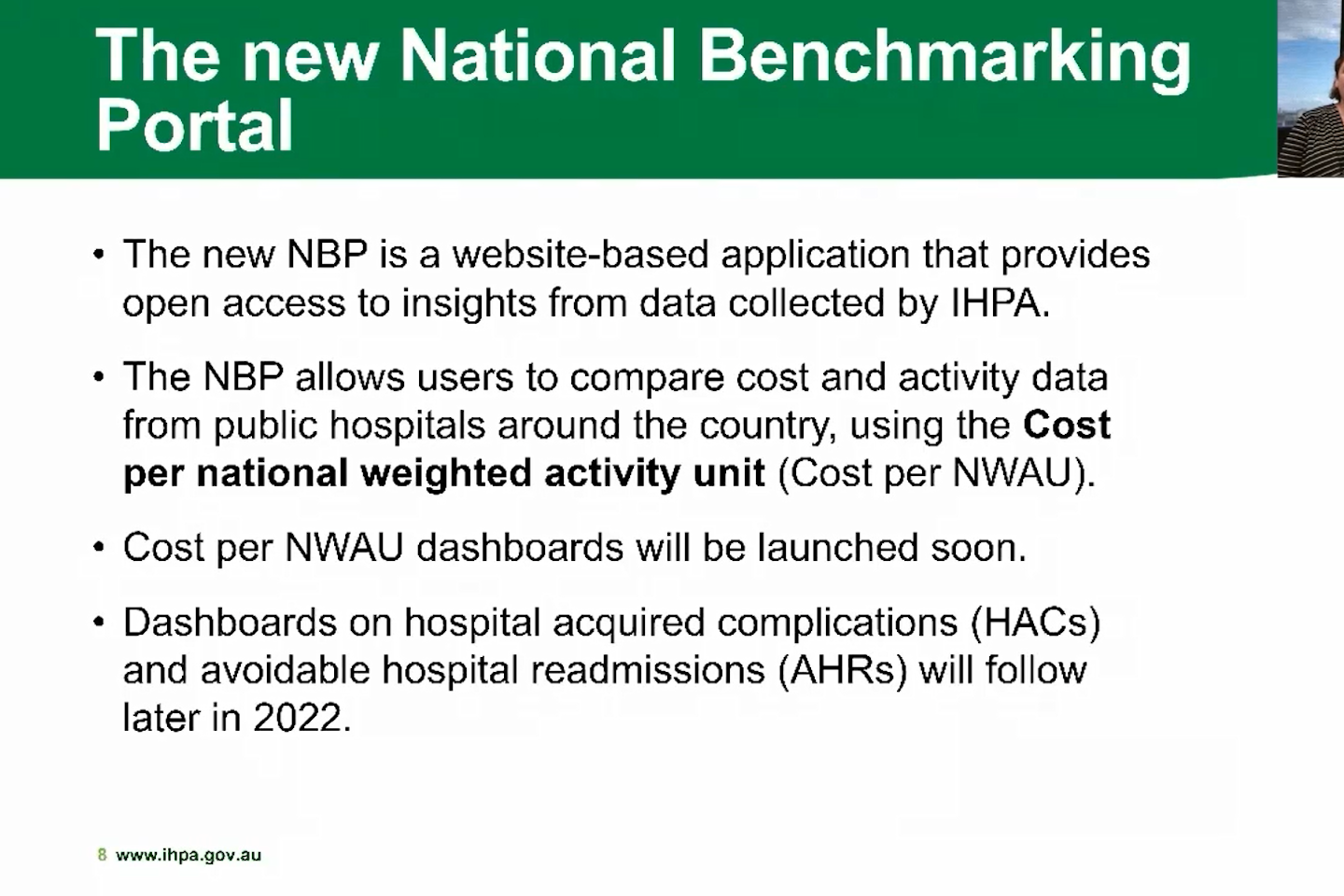 Introduction of the new National Benchmarking Portal at ABF22