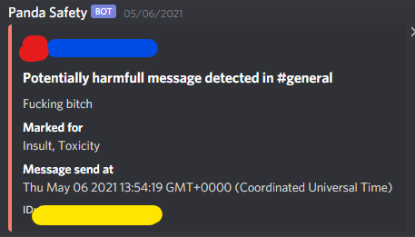 Example flag message