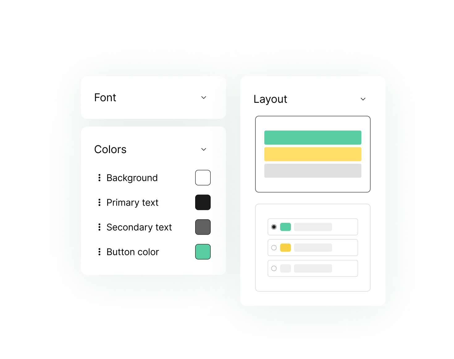 Fully customizable look and feel