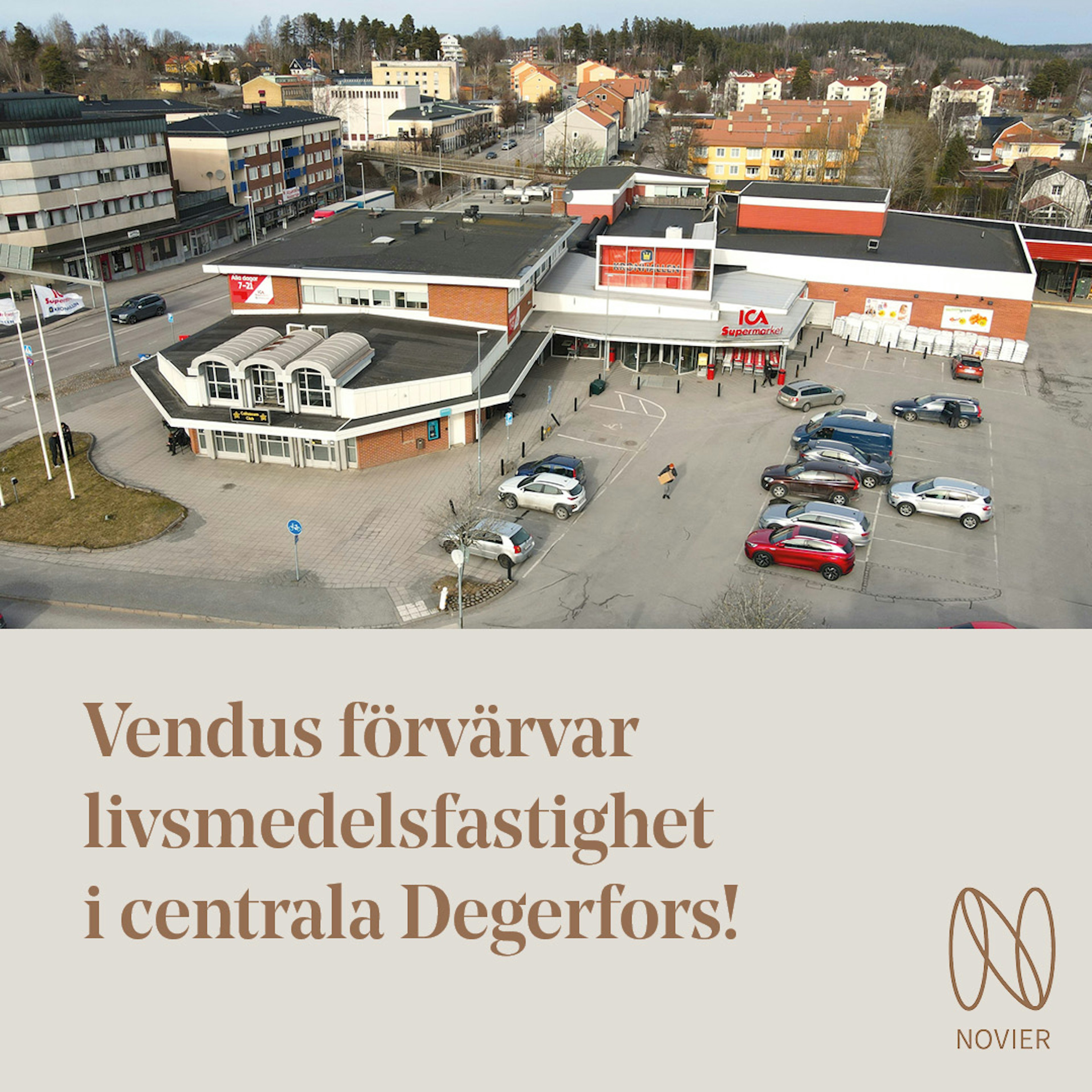 Referensaffärer: Vendus förvärvar livsmedelsfastighet i centrala Degerfors