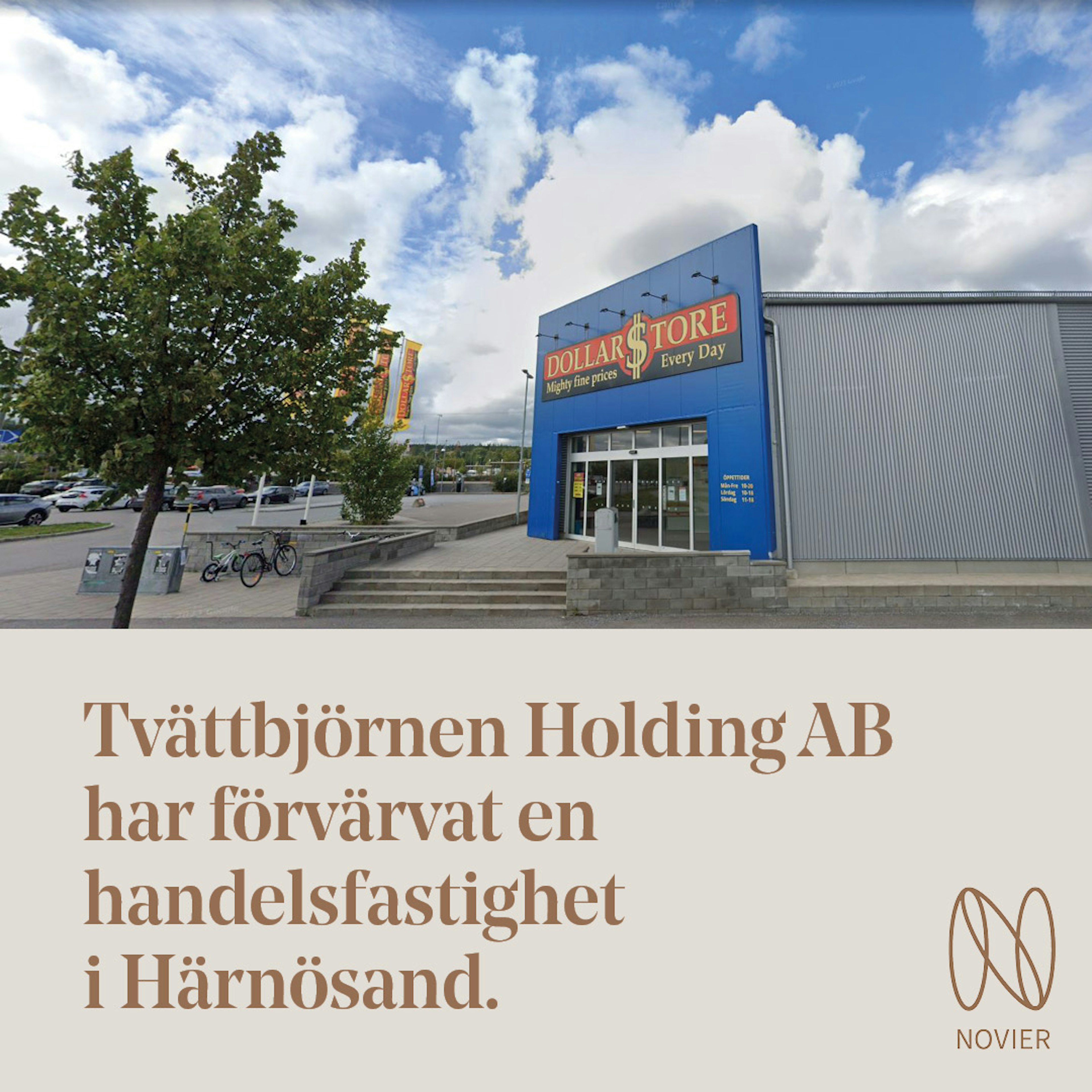Referensaffärer: Tvättbjörnen Holding AB har förvärvat handelsfastighet i Härnösand.
