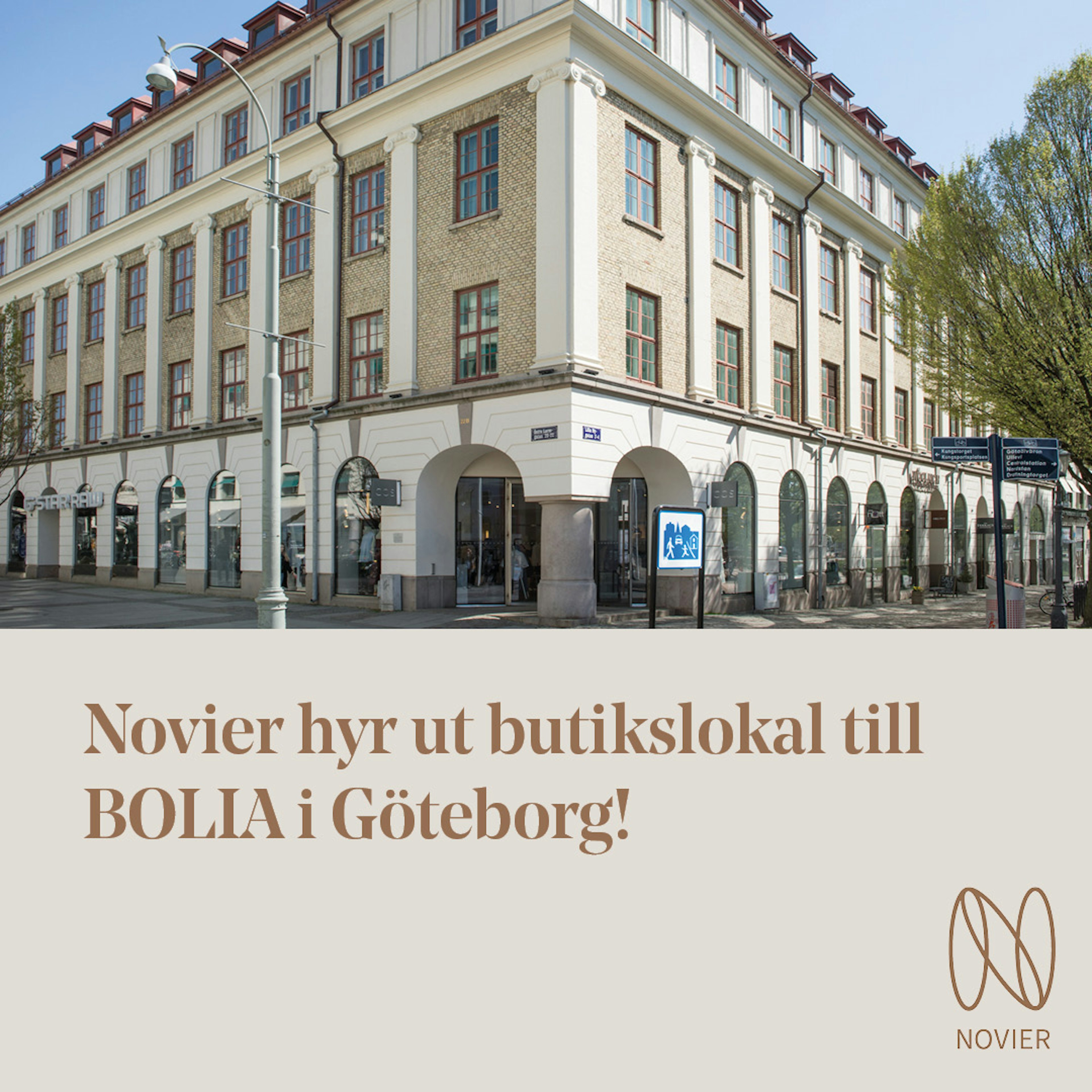 Pressmeddelanden: Novier hyr ut butikslokal till BOLIA i Göteborg!