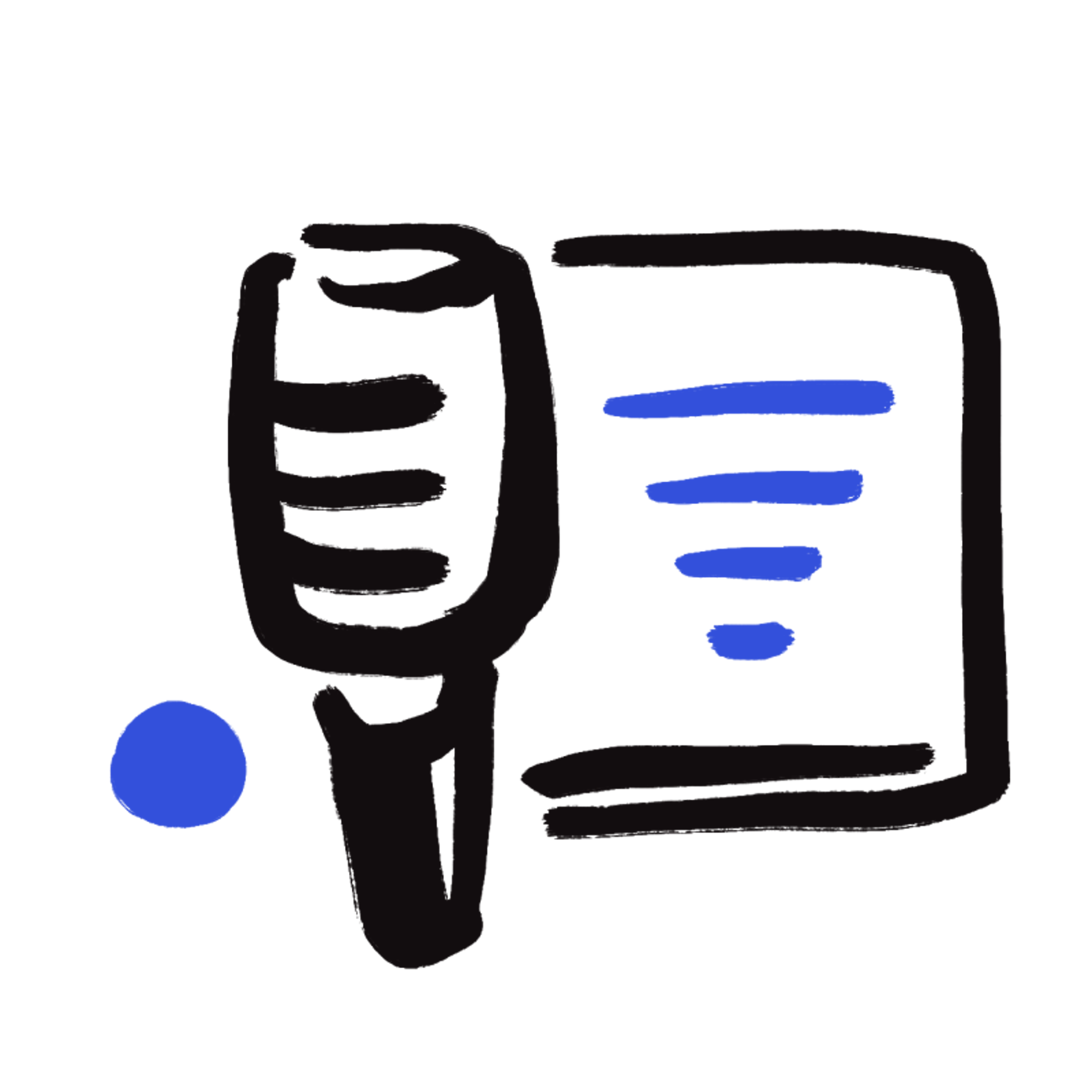 Microphone and text doodle