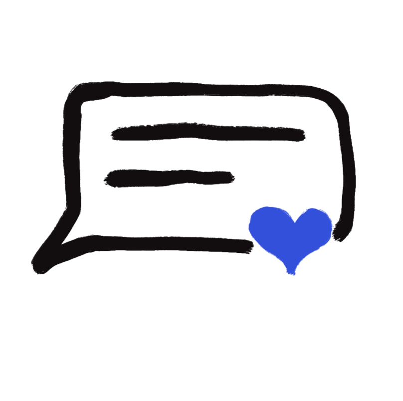 Speech bubble doodle