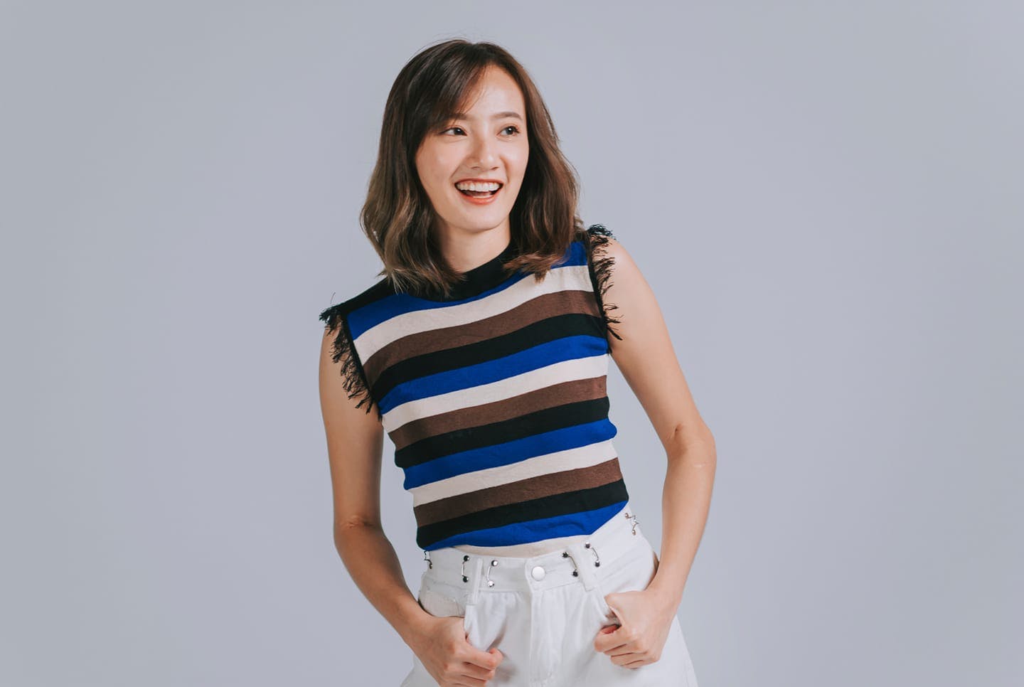 woman smiling