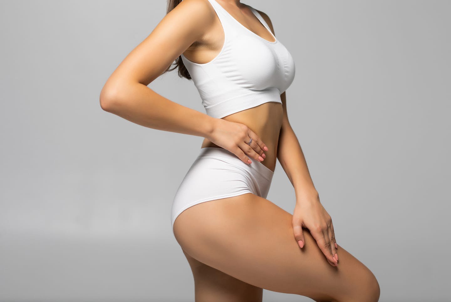 woman in white underwear