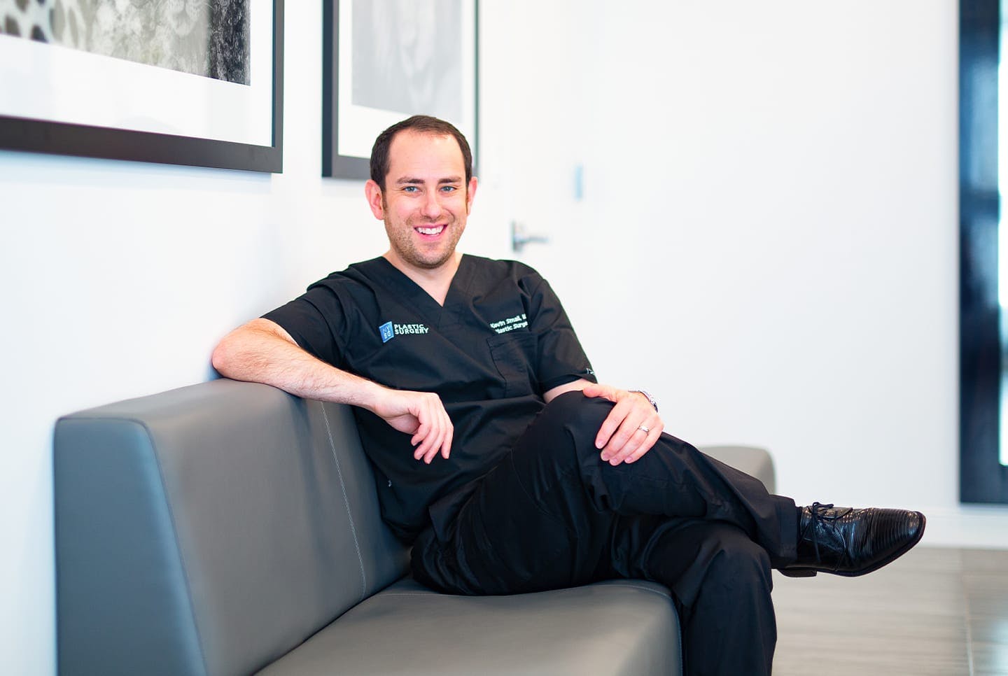 Dr. Small on a couch