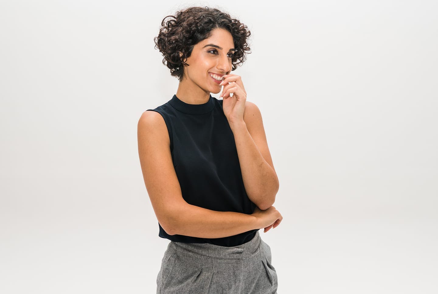 woman smiling