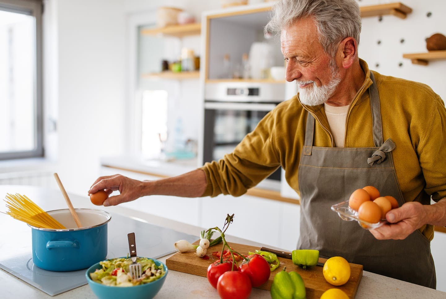 man cooking