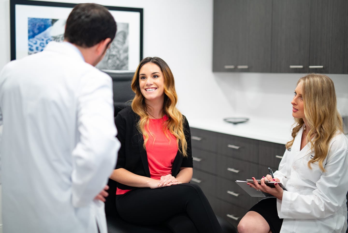 patient speaking with Dr. Small