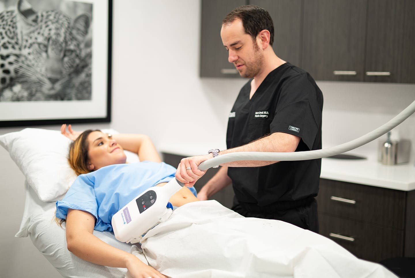 Dr. Small administering coolsculpting